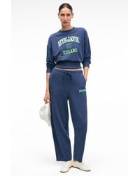 Grimelange - Crop Crew Neck Printed Sweatshirt - Lyst