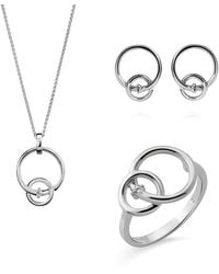 Orphelia - 'Antoine' 925 Sterling Set: Necklace + Earrings + Ring - Lyst