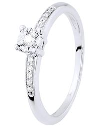 Diadema - Diamond Solitaire Supported 0,070 Cts Illusion 1 Ct Set With Four Claws - Lyst