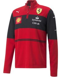 PUMA - Scuderia Ferrari Team Half-Zip Knitted Sweatshirt - Lyst