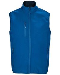 Sol's - Falcon Softshell Recycled Body Warmer (Royal) - Lyst