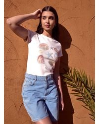 Pink Vanilla - Shell Embellished T-Shirt - Lyst