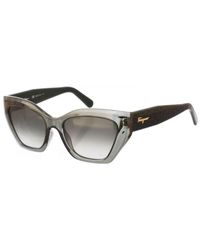 Ferragamo - Acetate Sunglasses With Cat Eye Shape Sf1043S - Lyst