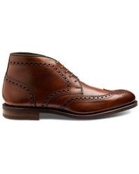 Loake - Sywell Hand Painted Brogue Boot Cedar - Lyst
