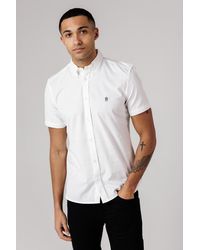 French Connection - Cotton Short Sleeve Oxford Shirt - Lyst