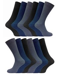 Sock Snob - 12 Pair Multipack 100% Cotton Socks - Lyst