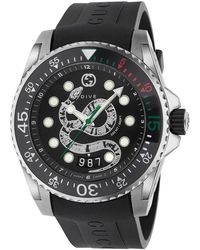 Gucci - Ya136217 Zwarte Slangenwijzerplaat Herenhorloge - Lyst