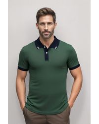 Secret Label - Contrast Collar Polo Shirt - Lyst