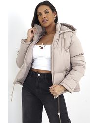 Brave Soul - 'Cello' Padded Short Hooded Jacket - Lyst