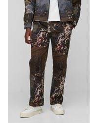 BoohooMAN - Renaissance Angelic Fixed Waist Relaxed Fit Pants - Lyst