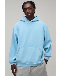 BoohooMAN - Oversized Over The Head Washed Hoodie - Lyst