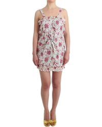 Ermanno Scervino - Beachwear Floral Beach Mini Dress Short Material_Cotton - Lyst