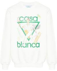 CASABLANCA - Le Jeu Printed Cotton Sweatshirt - Lyst