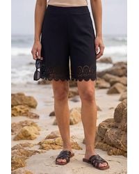 Roman - Laser Cut Hem Shorts - Lyst