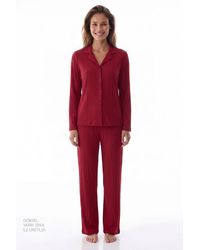 Penti - Lana Ribbed Long Sleeve Shirt Trousers Pyjama Set - Lyst