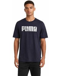 PUMA - Cotton Single Jersey Graphic Logo T Shirt 677185 - Lyst