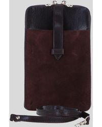 Ashwood Leather - Real And Suede Slim Crossbody Phone Pouch With 8 Card Slots - Lyst