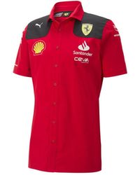 PUMA - Scuderia Ferrari 2023 Team Replica Shirt Cotton - Lyst