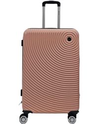 Infinity Leather - Hard Shell Cabin Suitcase 8 Wheel Luggage Case Travel Bag - Lyst