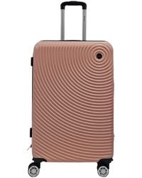 Infinity Leather - Hard Shell Cabin Suitcase 8 Wheel Luggage Case Travel Bag - Lyst