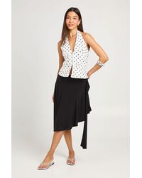 Boohoo - Slinky Hanky Hem Midi Skirt - Lyst