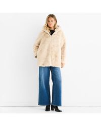 Gini London - Jack Van Imitatiebont Met Capuchon - Lyst