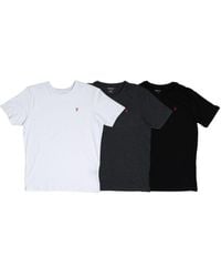 Farah - Colney Set Van 3 T-shirts Voor , Zwart, Grijs En Wit - Lyst