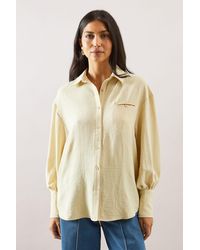 Wallis - Pocket Detail Relaxed Collared Shirt - Lyst