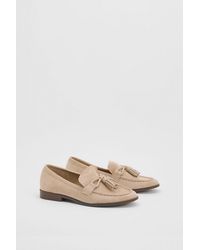 Wallis - Laptice Faux Suede Bow Detail Trim Loafers - Lyst