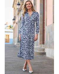 Sosandar - Aztec Print Twist Front Dress - Lyst