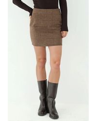 Hiccup - Fitted Mini Skirt With Plaid Print - Lyst