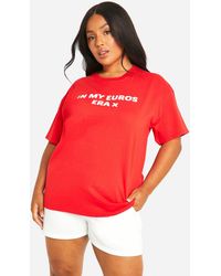 Boohoo - Plus Euros Era Oversized T-Shirt - Lyst