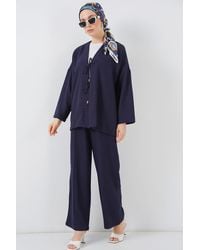 Bigdart - V-Neck Cardigan And Wide Leg Pants Set - Lyst