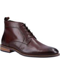 Hush Puppies - Declan Veterschoenen Leer Bruine Laarzen - Lyst
