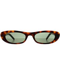 Saint Laurent - Rectangle Shiny Dark Havana Sl557 - Lyst
