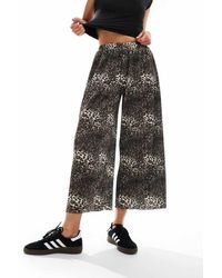ASOS - Plisse Wide Trouser Culottes - Lyst