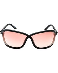 Tom Ford - Mirror Velvet Lens Shiny Sunglasses - Lyst