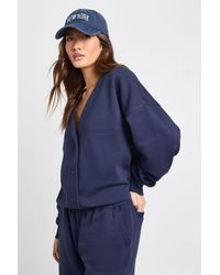 Boohoo - Button Through Cardigan Sweatshirt And Straight Leg Jogger Tracksuit - Lyst