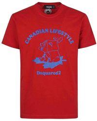 DSquared² - Canadian Lifestyle Bear Design T-Shirt Cotton - Lyst