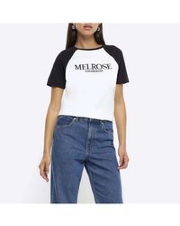River Island - T-Shirt Graphic Cotton - Lyst