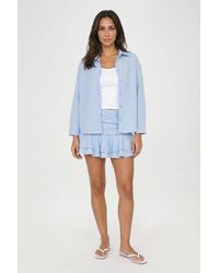 Boohoo - Petite Loose Fitting Stripe Shirt - Lyst