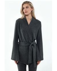 Busem - Belted Ribbed Knit Cardigan - Lyst