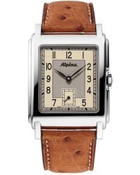 Alpina - Heritage Carrée Watch Al-530Sac3C6 Leather - Lyst