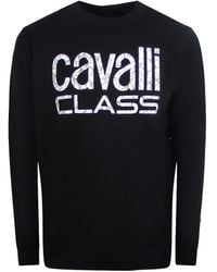 Roberto Cavalli - Bold Floral Design Sweatshirt Cotton - Lyst