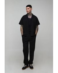 BoohooMAN - Tall Technical Stretch Boxy Shirt & Trouser - Lyst