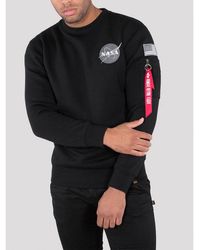 Alpha Industries - Space Shuttle Sweater Black Cotton - Lyst