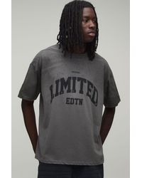 BoohooMAN - Oversized Spray Wash Limited Edition Printed T-Shirt - Lyst