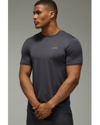 BoohooMAN - Active Regular Fit Neon Logo T-Shirt - Lyst