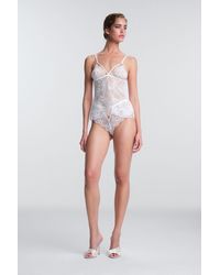 Penti - Scarlett Floral Lace V-Neck Wire-Free Teddy - Lyst