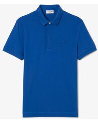 Lacoste - Paris Strech Pique Polo Shirt Saphire Cotton - Lyst